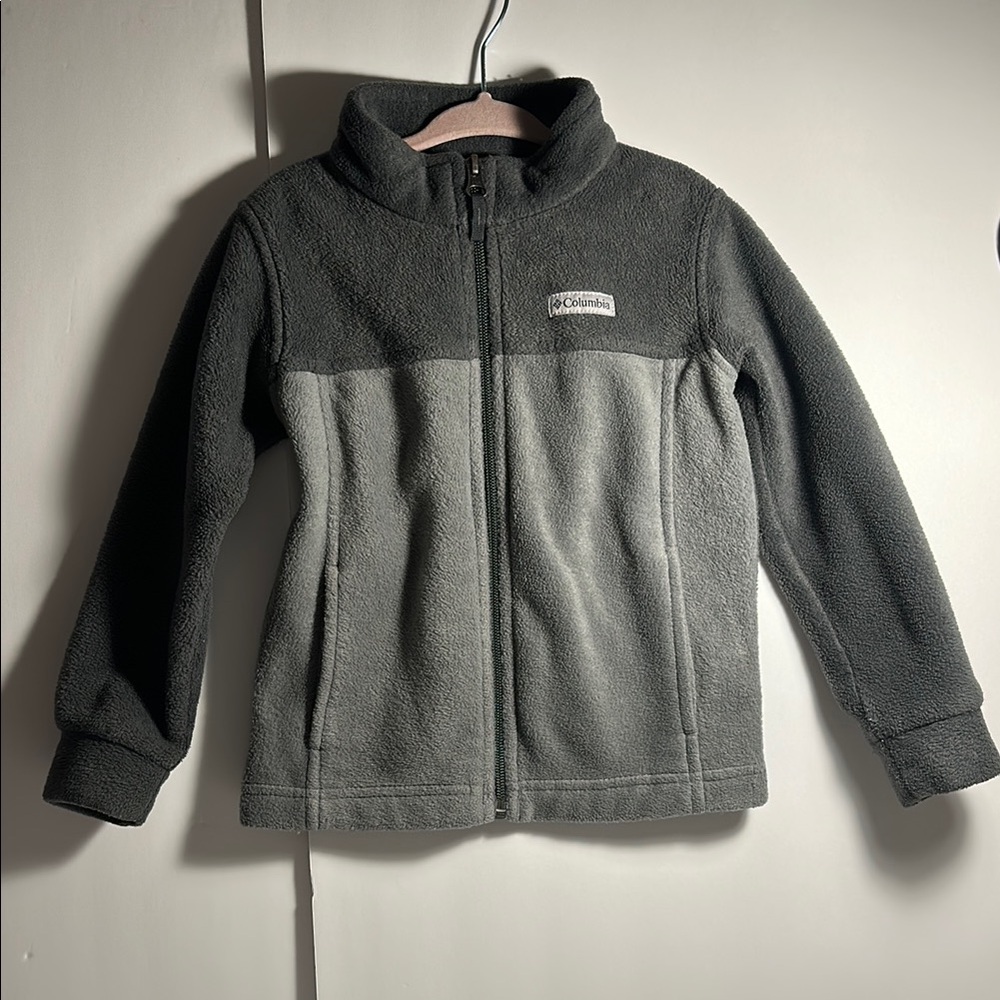 Columbia Charcoal and Light Gray Fleece Jacket